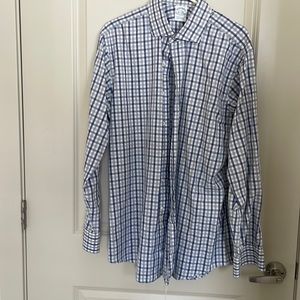 Brooks Brothers slim cut gingham shirt 17 x 35